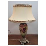 Victorian table lamp - beautiful peonies