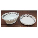 2 Milk Glass Bowls