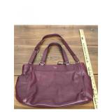 Burgundy Leather? Purse and matching wallet *not