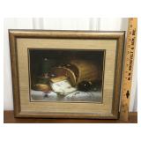 Pencil signed & numbered framed artwork-Fishing