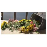 Tub silk flowers CLEAN!!