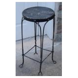 Antique Ice Cream Parlor Twisted Iron Stool 26"