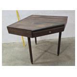 Mid century 1 drawer corner desk table 45"36"30"