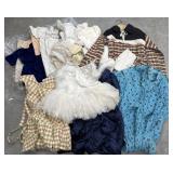 Vintage doll cloths, ladies dresses, robe etcï¿½