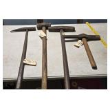 Sledge hammer, LVRR coal pick, deduct maul