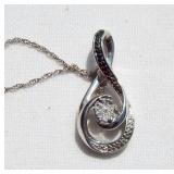 Sterling .925 necklace with infinity style slide