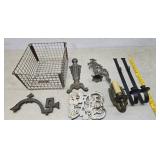 Candle sticks, locker basket, etc