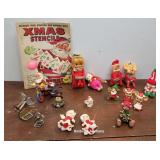 Box vintage Christmas including elves