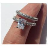 Sterling .925 Bridal style ring set. Stones not