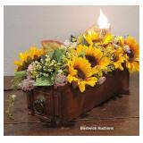 Oak drawer Fall flower light display