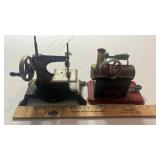 Vintage metal toy sewing machine & Mamod England