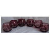 6 Mid Century Atomic Starburst Amethyst Cut to