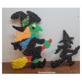 2 Melted Plastic Witches