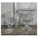 Villeroy & Boch 3 arm candelabra and large urn