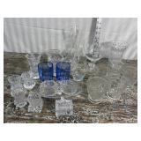 Box glassware - etched glass, pressed and cut