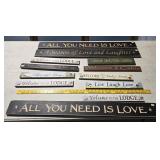 Various size wood signs