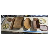 Wooden bowls and plates