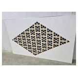 Abstract fabric on plywood - art  4