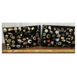 2 Trays costume pins/brooches - trays included