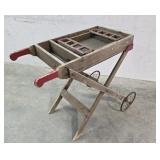 Folding garden cart wheels are loose