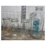 4 milk bottles - Yasgur Farms Rock Hill NY,