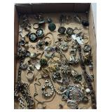 Rings earrings, vintage pins, bracelets,