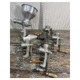 Victorio sauce maker, and 5 grinder/food