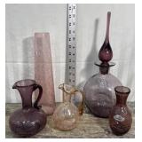 Purple/pink crackle art glass - Blenko