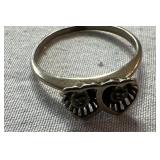 14k Ring Two Small Diamonds