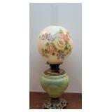 Victorian Gone with the wind oil lamp - "Success"