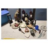 tub Wood and metal candle holders, etc CLEAN!!