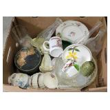 Large box of miscellaneous glassware & china