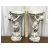 Ceramic Cherub Pedestal Dishes *some