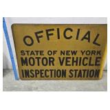 2 sided NY inspection station sign