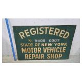 2 sided NY repair shop sign