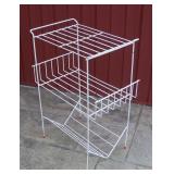 Mid Century Atomic Welded Wire Stand w/ Record /