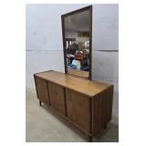 Mcm basset 9 drawer dresser with mirror 63"19"30"