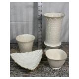 4pc Lenox vases and dishes