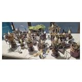 Tin and wood candle lights with tub CLEAN!!