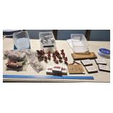 3 Tubs Small Signs, Snow Men, Wood Trucks