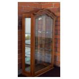 Howard Miller Oak Mirrored Curio Collectors