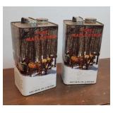 2 Vintage Maple Syrup Cans - Nice Graphics