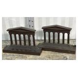 Bronze Greek column books ends *heavy