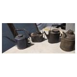 4 Oil Cans - LVRR, Etc...  from Railroad estate