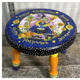 Halloween witch stool - hand painted