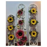 3 wooden window arch floral displays - NICE