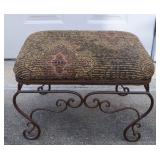 Wrought Iron Foot Stool Ottoman18" long 12" wide