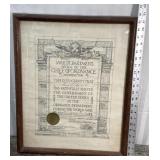 World War Dept Chief Ordnance certificate