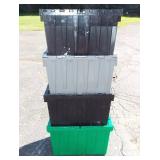 Bins with fold-down lids (4)