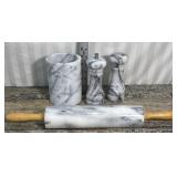Marble Rolling pin, Salt and pepper, utensil